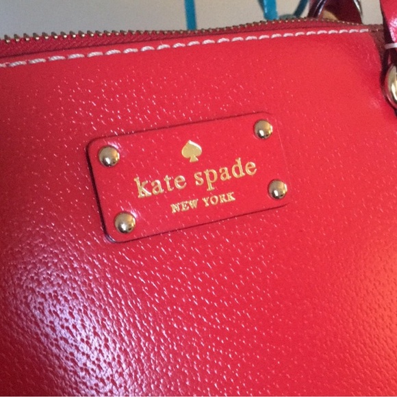Kate Spade large red handbag - Picture 3 of 8